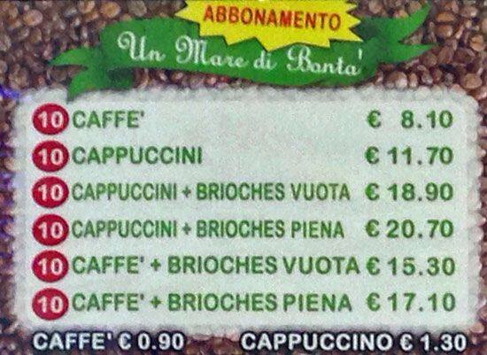 Menu di Panificio Calabrese dal 1980 