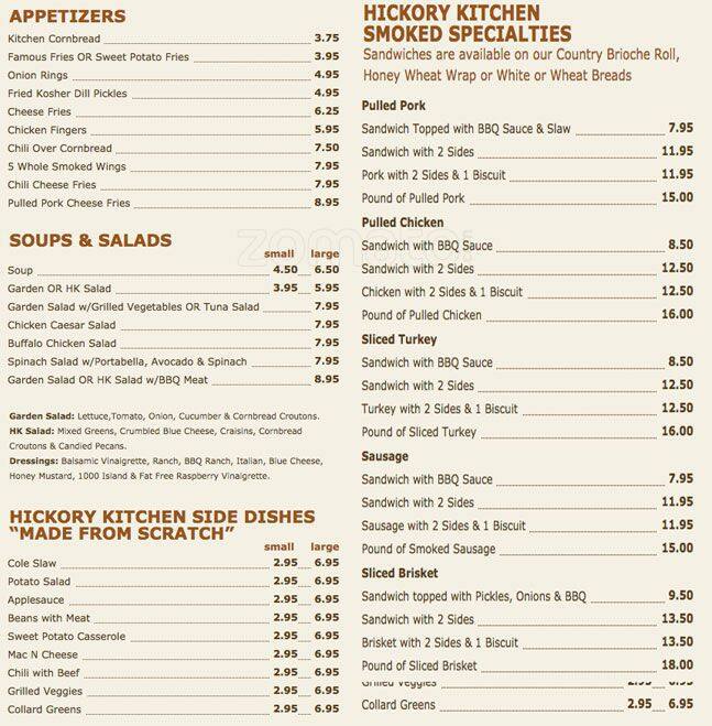Hickory Kitchen Menu, Menu for Hickory Kitchen, Doylestown, Bucks