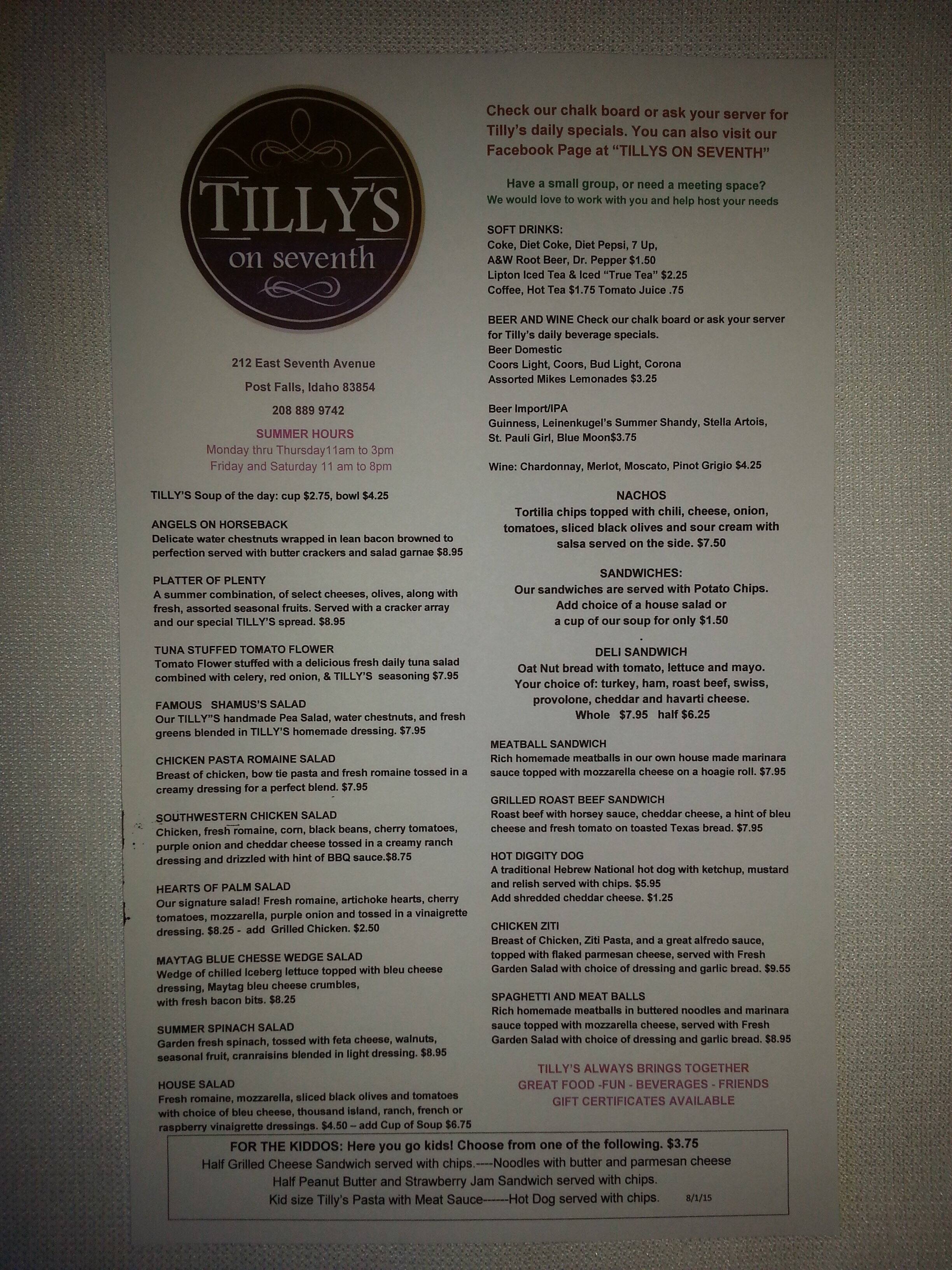 Tilly S For Post Falls Coeur D Alene