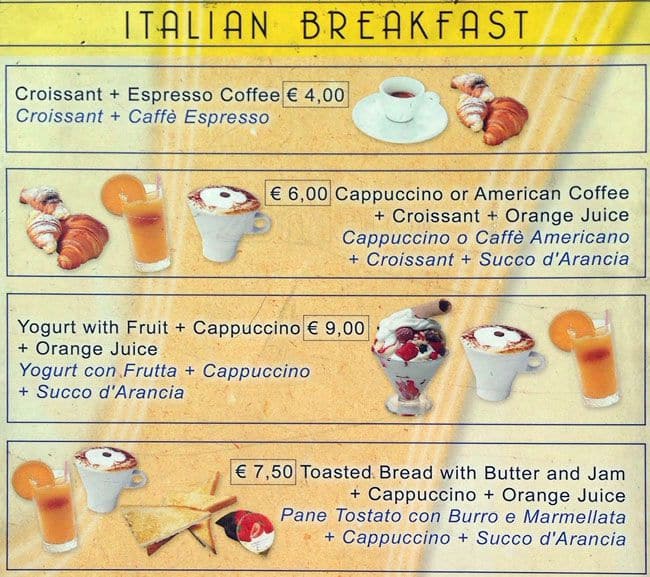 Menu di Vizi & Stravizi 