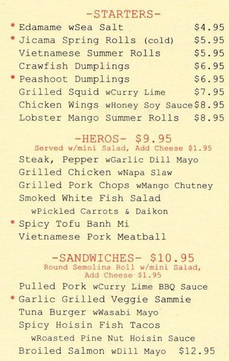 Mooncake Foods Menu, Menu for Mooncake Foods, Greenwich Village, New ...