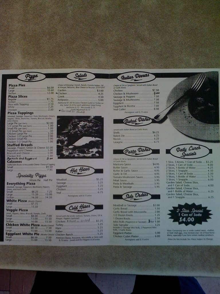 Paul's Pizza Menu, Menu untuk Paul's Pizza, Bay Shore, Long Island Urbanspoon/Zomato