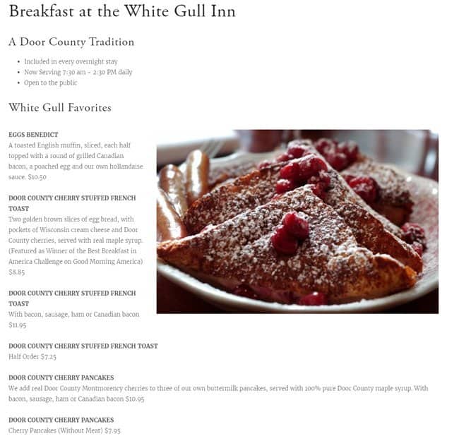 The White Gull Inn Fish Creek Fish Creek क म न