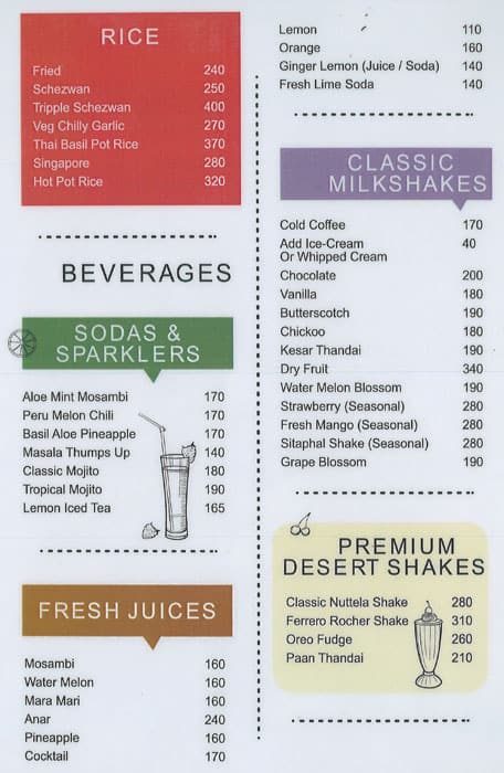 Amar Fast Food & Juice Center menu