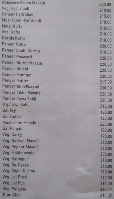 Rajathadri Food Fort menu