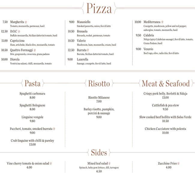Princi menu