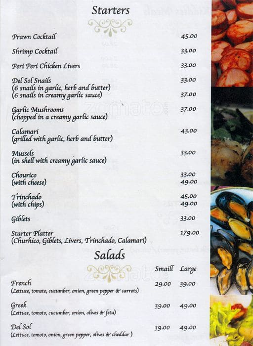 Madeira Bar & Restaurant Menu - Zomato SA