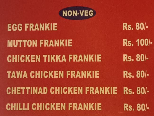 Tibb's Frankie - Serving Rolls Since 1969 menu