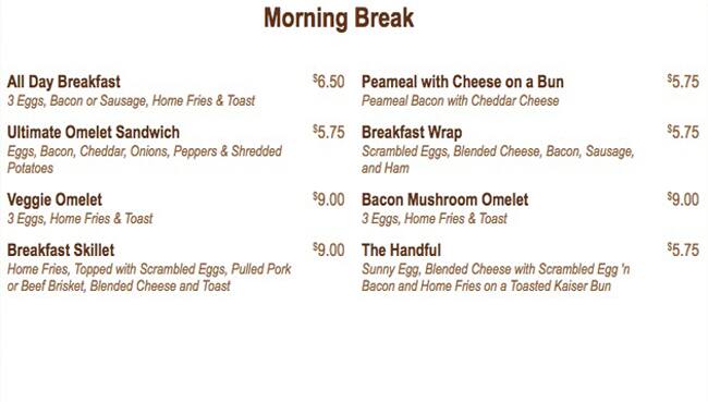 Briskit menu