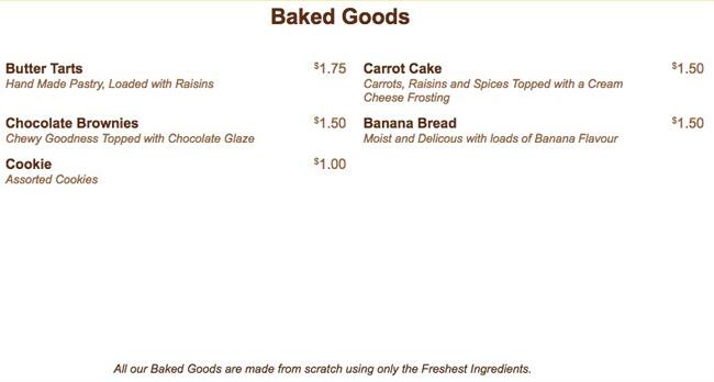 Briskit menu