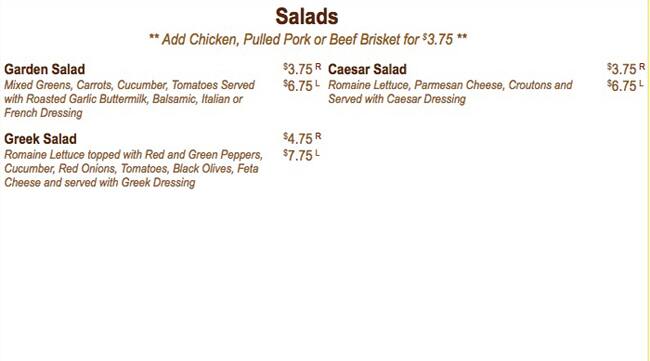 Briskit menu