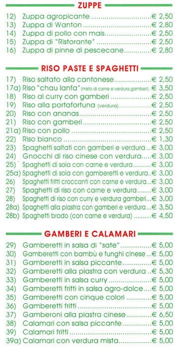 Menu di Ming Zhu 