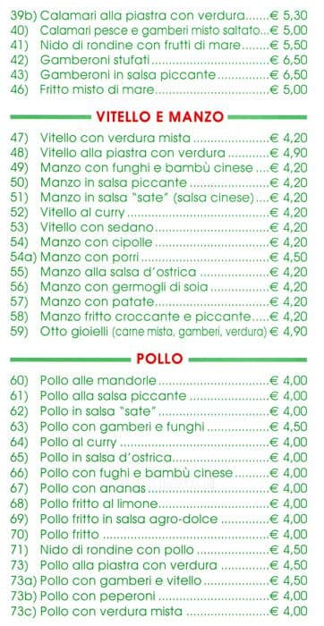 Menu di Ming Zhu 