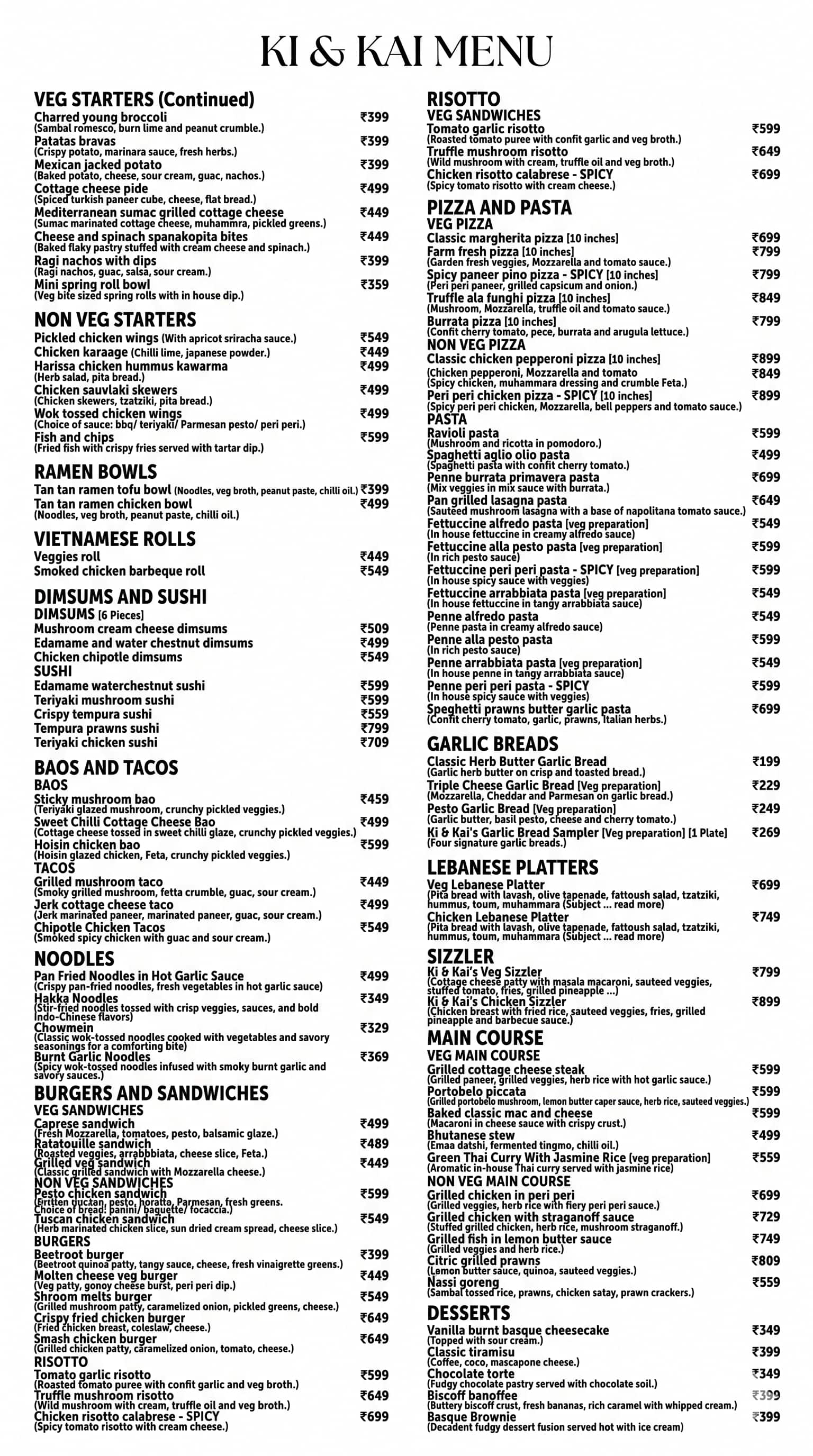 Ki & Kai's | Channi Himmat, Jammu | Italian Restaurant
