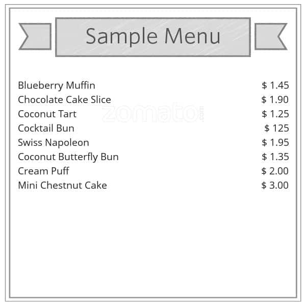 Anna's Cake House Menu, Menu for Anna's Cake House, Cariboo & Lougheed