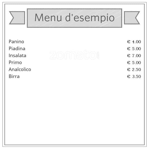 Menu di Bar Caffé Sassetti 