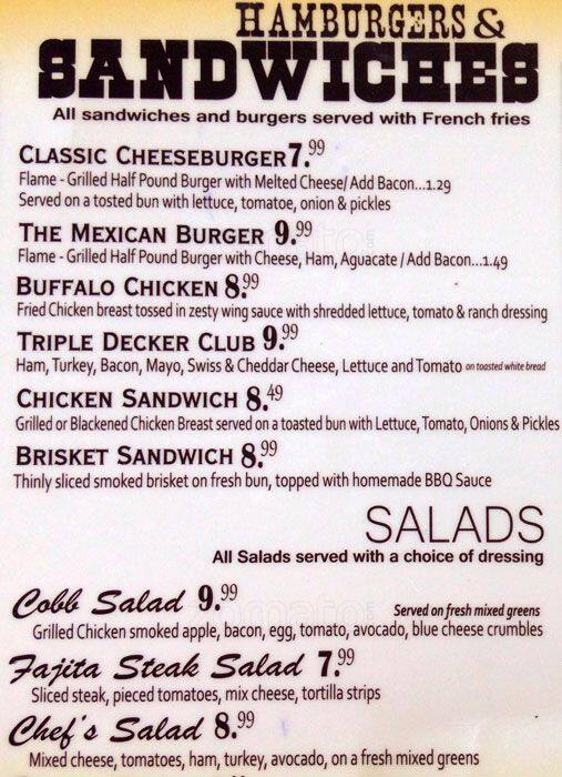 Menu at Balones GP Restaurant & Bar, Grand Prairie, 540 S Carrier Pkwy