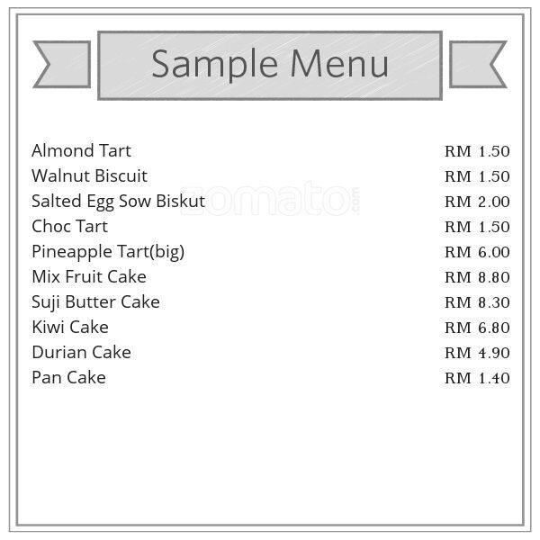 Cherry Cake House Menu, Menu for Cherry Cake House, Seksyen 1, Selangor