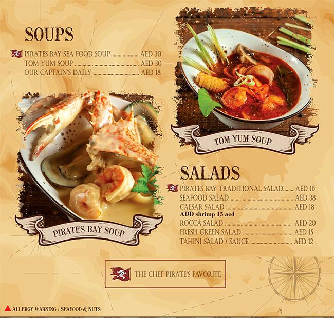 Menu at Pirates Bay Seafood Restaurant FZE, Dubai