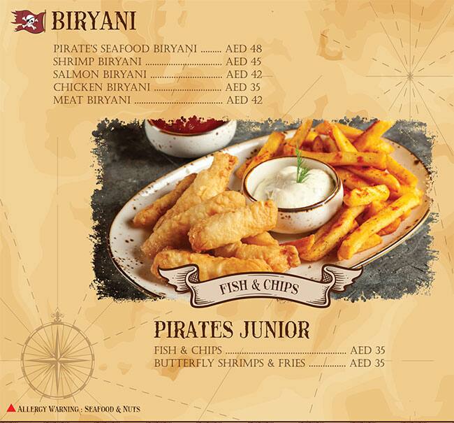 Menu at Pirates Bay Seafood Restaurant FZE, Dubai