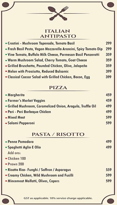 Afraa Lounge & Restaurant menu