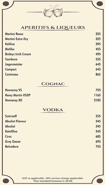 Afraa Lounge & Restaurant menu