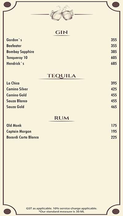 Afraa Lounge & Restaurant menu