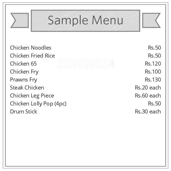 Zaitoon Food Corner Menu, Menu for Zaitoon Food Corner, Rani Gunj