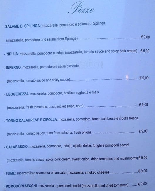 Menu di Calabascio 
