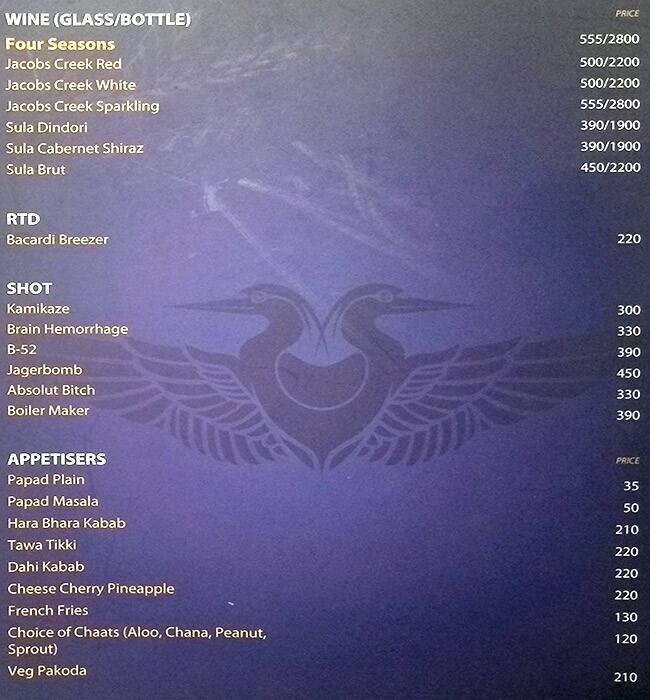 Menu at Madeira The Sensation Hotel, Indore