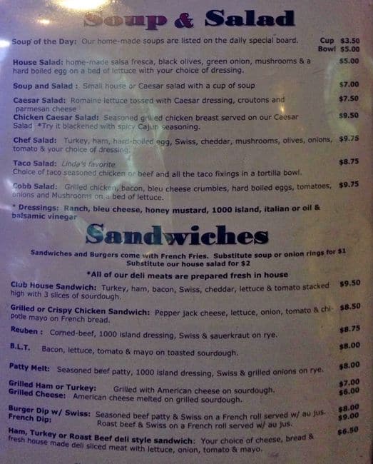 Menu at Pinehurst Pub, Seattle