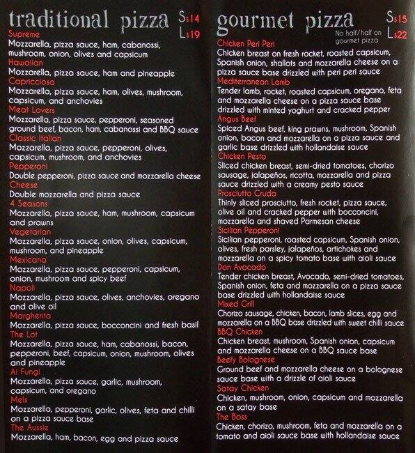 Fratelli Pizzeria Normanhurst Menu Urbanspoon/Zomato