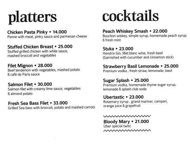 UBERNATION menu