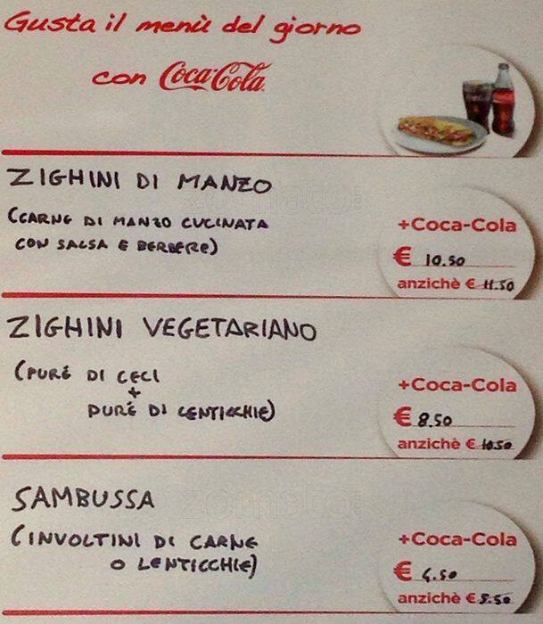 Menu di Food Corner - Eritrea 