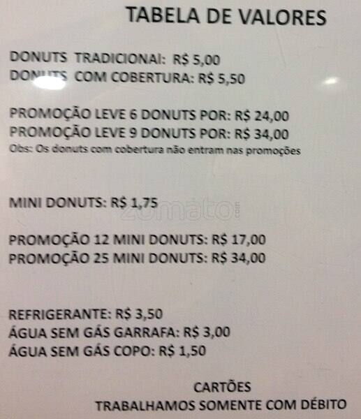 Happy Donuts Menu, Menu de Happy Donuts, Vila Mariana, São Paulo