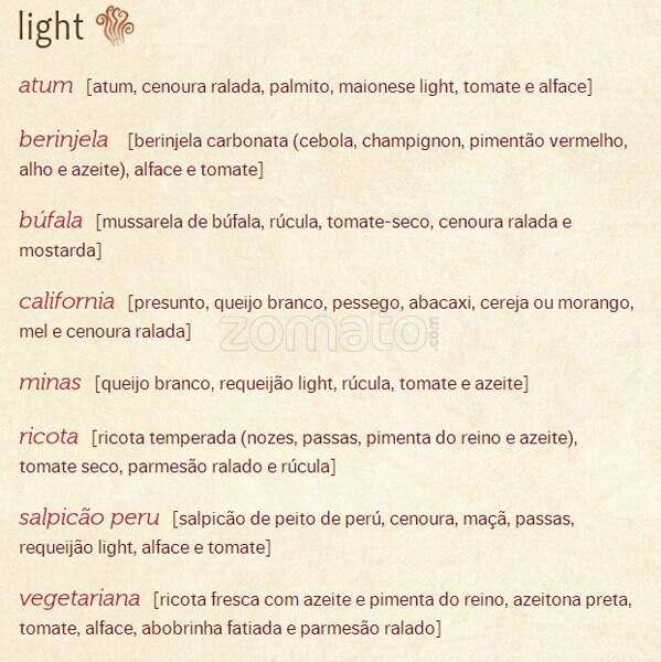 Padaria Filó cardápio