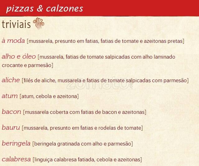 Padaria Filó cardápio