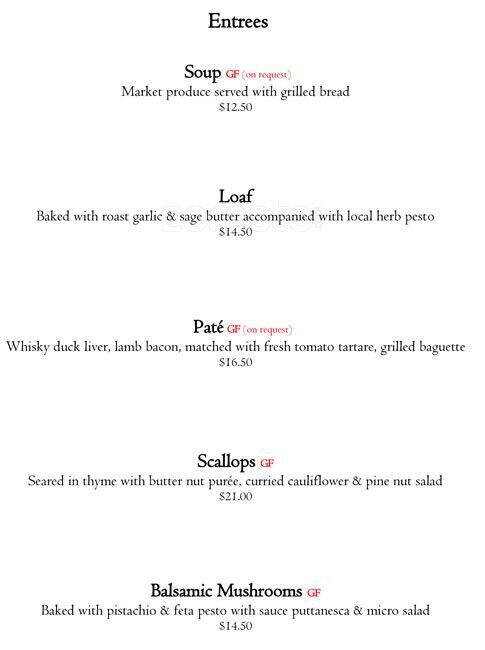 Elevate Menu For Cashmere Christchurch Elevate Menu For Cashmere Christchurch