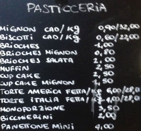 Menu di bakery 