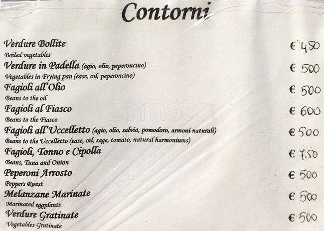 Menu di Ristorante 'Al Buchetto' 