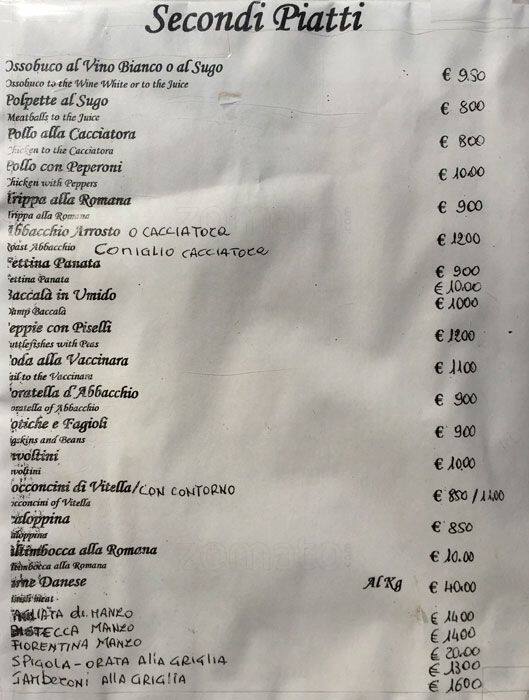 Menu di Ristorante 'Al Buchetto' 