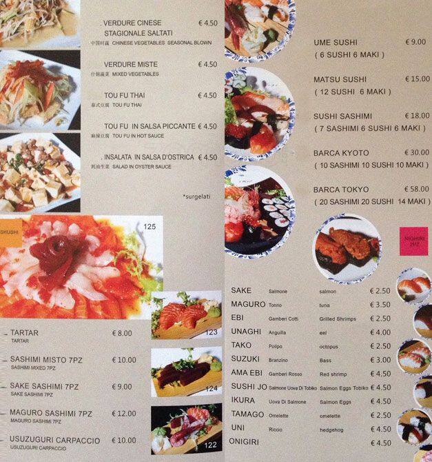 Menu di Zenzero 