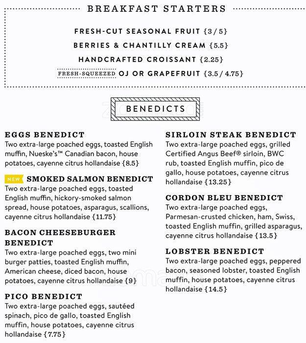 Menu at Black Walnut Cafe, Frisco