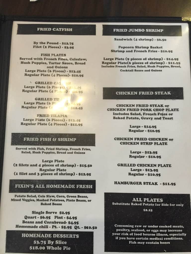 Menu at J & M Hill Country BarBQ, Gatesville