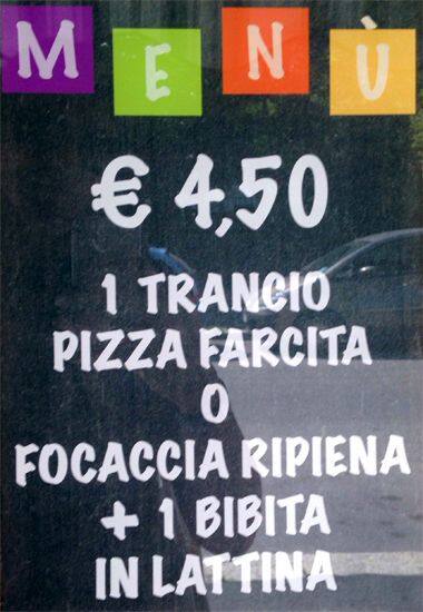 Menu di Panificio Uboldi 