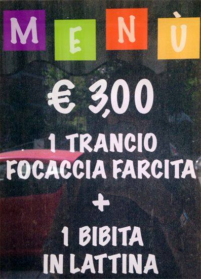 Menu di Panificio Uboldi 