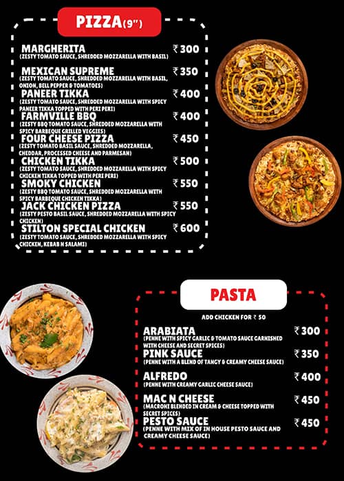 Stilton Cafe menu