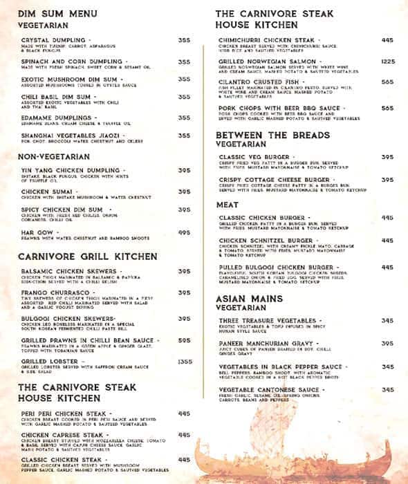 Menu of Long Boat Brewing Co., Marathahalli, Bangalore