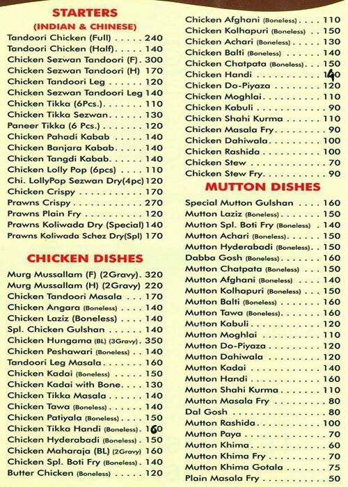 Cafe Gulshan Menu, Menu for Cafe Gulshan, Jogeshwari, Mumbai Zomato