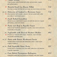 The Crown The Residency Towers Menu